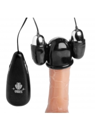 Черная стимулирующая насадка для головки полового члена Multi Speed Vibrating Penis Head Teaser - XR Brands - в Омске купить с доставкой