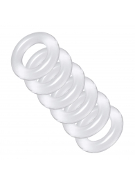 Комплект из 6 прозрачных эрекционных колец Ring Master Custom Ball Stretcher Kit - XR Brands - в Омске купить с доставкой