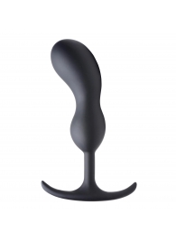 Черный массажер простаты с утяжелителями Premium Silicone Weighted Prostate Plug Large - 18,8 см. - XR Brands - в Омске купить с доставкой