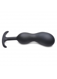 Черный массажер простаты с утяжелителями Premium Silicone Weighted Prostate Plug XL - 20,8 см. - XR Brands - в Омске купить с доставкой