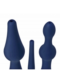 Набор из 3 универсальных насадок для анального душа Universal 3 Piece Silicone Enema Attachment Set - XR Brands - купить с доставкой в Омске