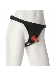 Трусики со штырьком для фиксации насадок Ultra Harness with Plug - Doc Johnson - купить с доставкой в Омске