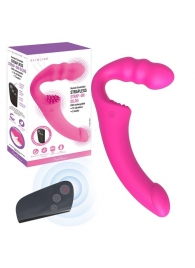 Розовый безремневой страпон Straples Strap-On Dildo - Erokay - купить с доставкой в Омске