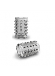 Прозрачная насадка на пенис с шишечками STAY HARD COCK SLEEVE 02 CLEAR - Blush Novelties - в Омске купить с доставкой