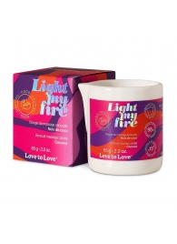 Массажная свеча Light My Fire Coconut с ароматом кокоса - 65 гр. - Love to Love - купить с доставкой в Омске