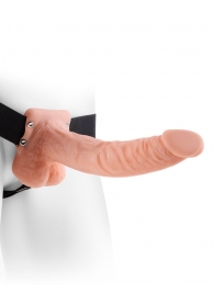 Полый страпон телесного цвета Hollow Strap-On with Balls - 24 см. - Pipedream - купить с доставкой в Омске