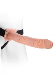 Фаллопротез телесного цвета Hollow Strap-On - 29 см. - Pipedream - купить с доставкой в Омске