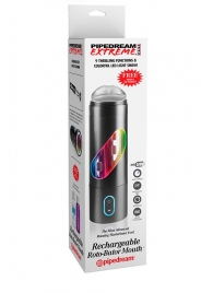 Перезаряжаемый мастурбатор-ротик Extreme Toyz Rechargeable Roto-Bator Mouth - Pipedream - в Омске купить с доставкой