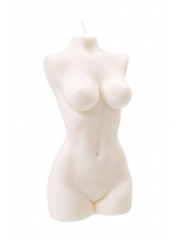 Белая интерьерная свеча в форме женского торса - 850 гр. - Pecado - купить с доставкой в Омске