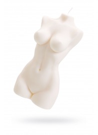 Белая интерьерная свеча в форме женского торса - 850 гр. - Pecado - купить с доставкой в Омске