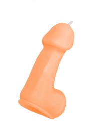 Оранжевая свеча в форме пениса - 47 гр. - Pecado - купить с доставкой в Омске