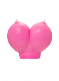 Розовая свеча «Сиськи» - 150 гр. - Pecado - купить с доставкой в Омске