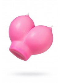 Розовая свеча «Сиськи» - 150 гр. - Pecado - купить с доставкой в Омске