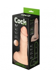 Телесный фаллоудлинитель с мошонкой Cock Next - 19 см. - LOVETOY (А-Полимер) - в Омске купить с доставкой