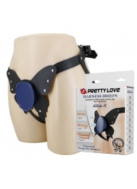 Синие трусики харнесс с платформой Caludio II - Baile - купить с доставкой в Омске