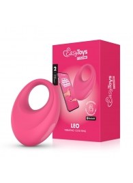 Розовое интерактивное эрекционное виброкольцо Leo - Easy toys - в Омске купить с доставкой