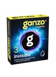 Супертонкие презервативы Ganzo Invisible - 3 шт. - Ganzo - купить с доставкой в Омске