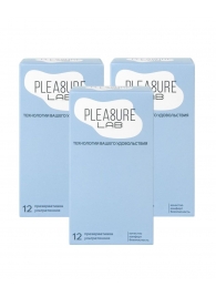 Набор из 3 упаковок ультратонких презервативов Pleasure Lab (по 12 шт.) - Pleasure Lab - купить с доставкой в Омске
