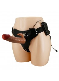 Мужской полый страпон с вибрацией Marion - Baile - купить с доставкой в Омске