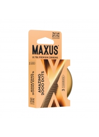 Точечные презервативы MAXUS 2000 Amazing Dots с железным кейсом - 3 шт. - Maxus - купить с доставкой в Омске