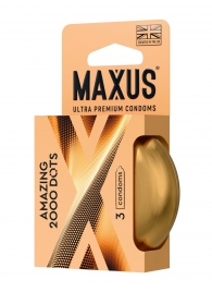 Точечные презервативы MAXUS 2000 Amazing Dots с железным кейсом - 3 шт. - Maxus - купить с доставкой в Омске