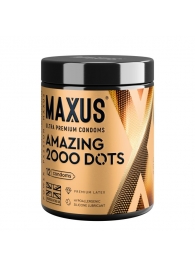Точечные презервативы MAXUS 2000 Amazing Dots с железным кейсом - 12 шт. - Maxus - купить с доставкой в Омске