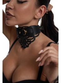 Фигурный чокер с узорами и золотистой фурнитурой - Crazy Handmade - купить с доставкой в Омске