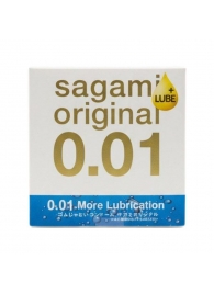 Увлажнённый презерватив Sagami Original 0.01 Extra Lub - 1 шт. - Sagami - купить с доставкой в Омске