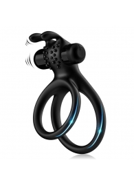 Черное эрекционное виброкольцо с подхватом мошонки Stay Hard - Boys of Toys - в Омске купить с доставкой