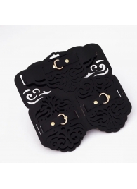 Фигурный набор для БДСМ-игр с узорами и золотистой фурнитурой - Crazy Handmade - купить с доставкой в Омске