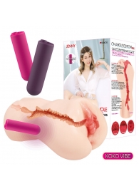 Мастурбатор-вагина с вибрацией Jenny Onahole edition 005 - KOKOS - в Омске купить с доставкой