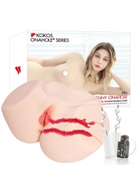 Мастурбатор-полуторс с двойным слоем материала и вибрацией Jenny Onahole Real Vagina - KOKOS - в Омске купить с доставкой