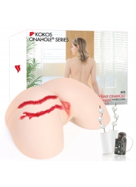 Мастурбатор-полуторс с двойным слоем материала и вибрацией Jenny Onahole Real Hips - KOKOS - в Омске купить с доставкой