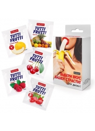 Набор из 5 саше съедобных смазок Tutti-Frutti - Биоритм - купить с доставкой в Омске