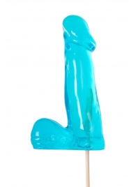 Голубой леденец в форме члена со вкусом блю кюрасао - 173 гр. - Sosuчki - купить с доставкой в Омске