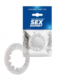 Эрекционное кольцо со стимулирующими шариками на поверхности - Sex Expert - в Омске купить с доставкой