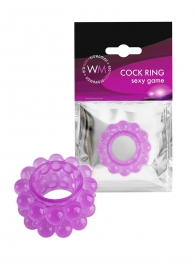 Лиловое эрекционное кольцо с 2 рядами стимулирующих шариков - Erowoman-Eroman - в Омске купить с доставкой