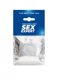 Эластичное эрекционное кольцо с 3 шариками и шипами - Sex Expert - в Омске купить с доставкой