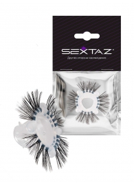 Эластичное эрекционное кольцо с черными «ресничками» - Sextaz - в Омске купить с доставкой