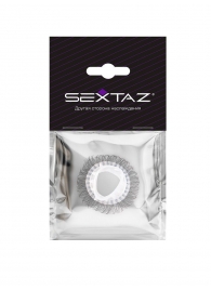Эластичное эрекционное кольцо с длинными черными «ресничками» - Sextaz - в Омске купить с доставкой