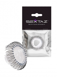 Эластичное эрекционное кольцо с длинными черными «ресничками» - Sextaz - в Омске купить с доставкой