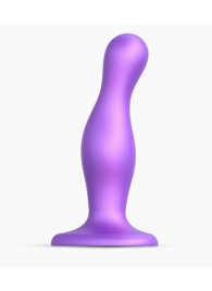 Фиолетовая насадка Strap-On-Me Dildo Plug Curvy size M - Strap-on-me - купить с доставкой в Омске