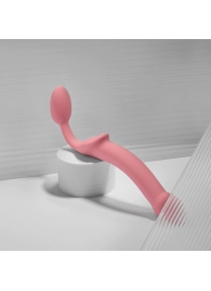 Розовый безремневой страпон Strap-on-me Semi-Realistic Bendable Strap-On size L - Strap-on-me - купить с доставкой в Омске