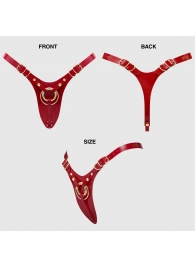 Красный пояс для фиксации насадок Strap-On-Me Leatherette Harness Fabulous - Strap-on-me - купить с доставкой в Омске