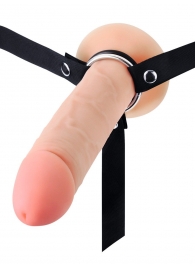 Мужской полый страпон на регулируемых ремешках - 22 см. - Sex Expert - купить с доставкой в Омске