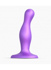 Фиолетовая насадка Strap-On-Me Dildo Plug Curvy size S - Strap-on-me - купить с доставкой в Омске