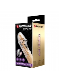 Прозрачная насадка на пенис Booker - 8 см. - Baile - в Омске купить с доставкой