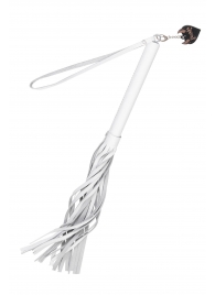 Белая кожаная плеть - 50 см. - Pecado - купить с доставкой в Омске