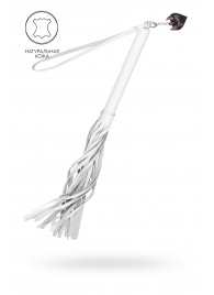 Белая кожаная плеть - 50 см. - Pecado - купить с доставкой в Омске