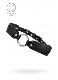 Черный кожаный чокер-ошейник со скруглёнными углами - Pecado - купить с доставкой в Омске
